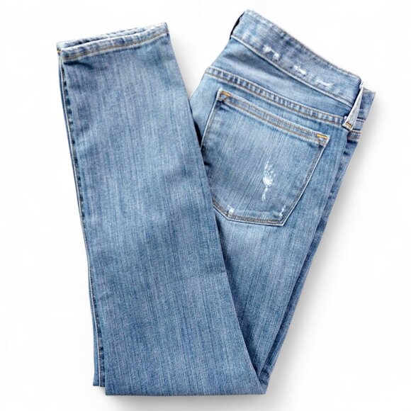 J.Crew Jeans Womens Sz 28 Ankle Toothpick Skinny Stretch Distressed Y2K Low Rise - Picture 11 of 12